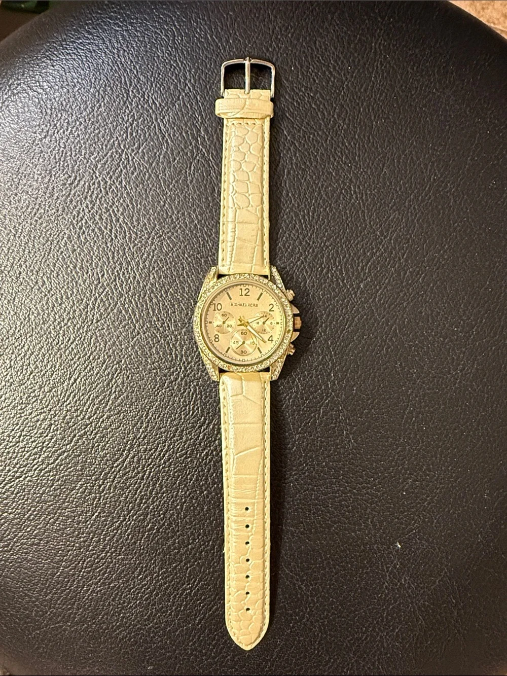 Michael Kors Gold and Cream Chronograph Watch Michael Kors Ladies Chronograph Women main image 2